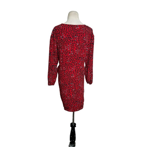 LOVERS + FRIENDS Hayden Red Sahara Cheetah Mini Dress Size Small - Picture 12 of 14